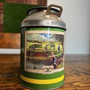 John Deere Small Milk Tin For Houston Harvest Item 31058